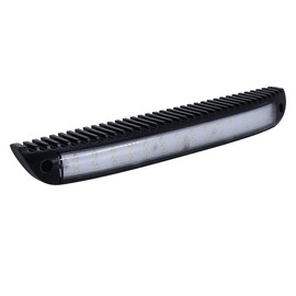 Raycharm 15.4" RV Low-Profile LED Work Light Fixture, 40° Down Angle Focused Flood Beam, 6000K Cool-White, High Light-Output Low Ampere, Aluminum Housing Black Finish, 12V/24V, 1-Pack
