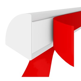 Quarter Round Trim Flexible Peel and Stick Rubber Quarter Round Trim Molding, Self Adhesive Flexible Molding Trim for Countertops, Floor, Bathrooms, Kitchens (79 Inch, White)