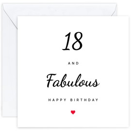 18th Birthday Card - Eighteenth Birthday Card for 18 Year Old Girls Eighteen Daughter Granddaughter Niece Sister Woman Women Friends Her (Age 18)