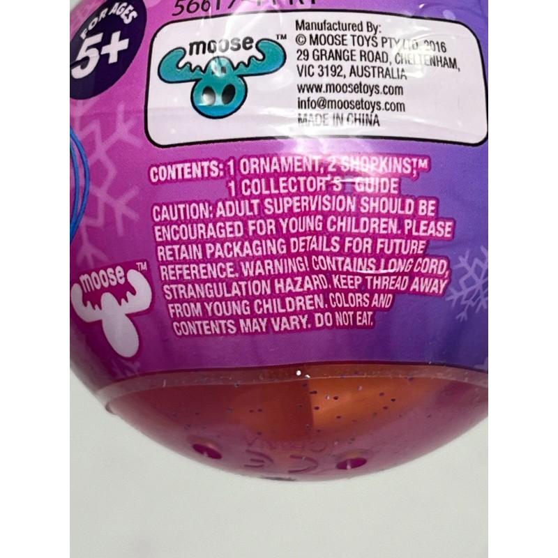 Moose 3 Shopkins Christmas Ornaments Special Holiday Edition Exclusive