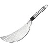 Stainless Steel Pot Strainer with Handle, Crescent Half Moon Shaped
