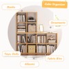 NELYE 4 Cube Organizer Bookcase - Fabric Storage Bins Container,