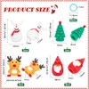 BENECREAT 68-Piece Christmas Needle Cap Christmas Tree Santa Claus Snowman