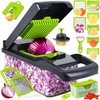 Yurdas Vegetable Chopper and Slicer Set, 14-in-1 Mandoline Slicer with