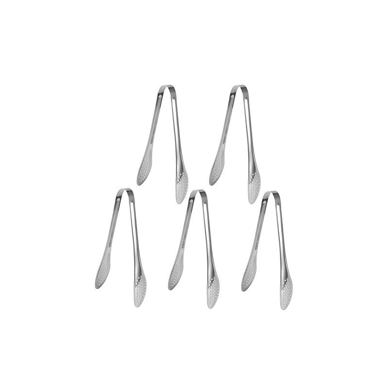 Pinzas de Cocina, 5 Piezas, Acero Inoxidable, para Pan, Ensalada,