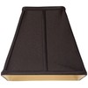 Black Medium Square Lamp Shade 5.25" Top x 10" Bottom