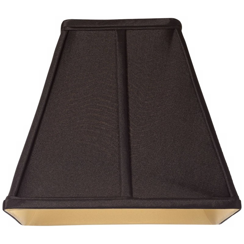 Black Medium Square Lamp Shade 5.25" Top x 10" Bottom