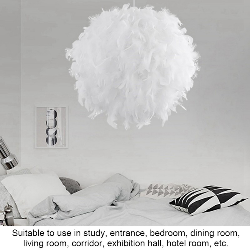 Feather Pendant Droplight Hanging Lamp for Living Room Exhibition Hall