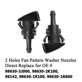 98630-3J000 Premium Wiper Washer Nozzles Fit for Hyundai 2006-2023 Select Models | Windshield Washer Fluid Jet Nozzle | Easy to Install | 2 Pack, Ref 98630-2K100