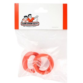 Game Room Guys Pinball Machine Beaded Flipper Rubber-Red-Set of 2
