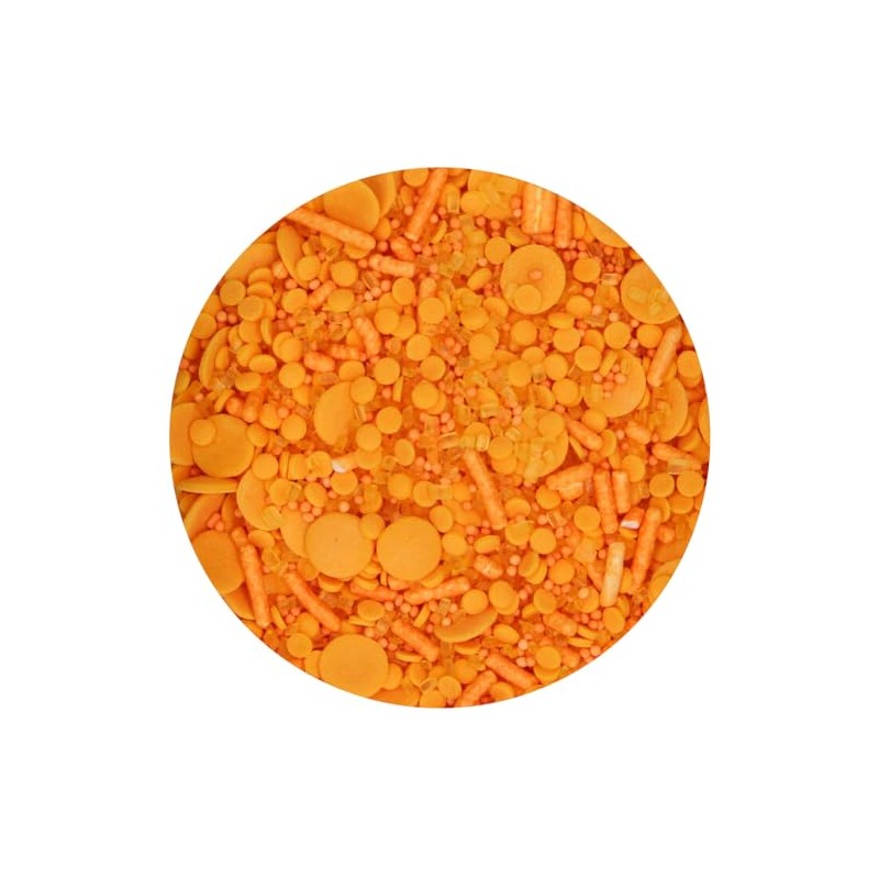 FunCakes Sprinkle Medley Orange, Arancione: Decorazioni di Zucchero, Sapore Delizioso,