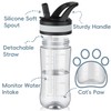 Edmyre Kids Clear Water Bottle 14oz Flip with Straw Carry