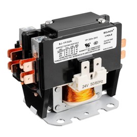 BOJACK 1 Poles FLA 32 Amp Coil 24 VAC Air Conditioner Condenser Compressor Contactor AC Definite Purpose Contactor
