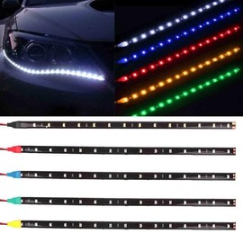 LED light 30cm strip 12v car decoration waterproof Auxiliary light yellow BL10089 100ea