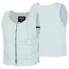 White Women Bullet Proof style Leather Motorcycle Vest for bikers