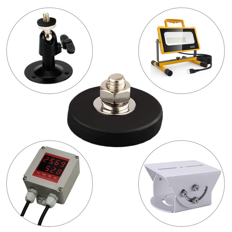 ULIBERMAGNET Neodymium Magnets, Scratch-Resistant with Rubber Coating and M6 Male
