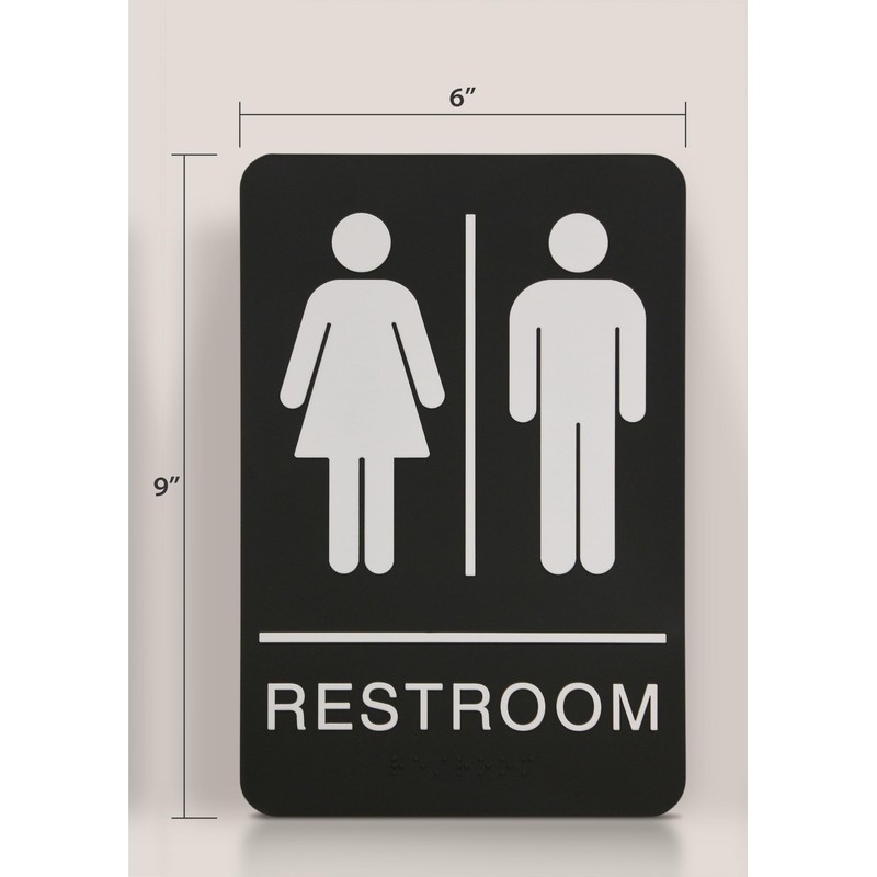 Headline Sign 9006 Women and Men’s Restroom ADA Sign with
