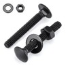 20 Sets 5/16-18 x 2" Black Carriage Bolts Screws and