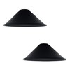 DCVOLTAGE 2 Pack Modern Ceiling Lamp Shade Black Metal Cone