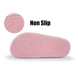 Weweya Shower Slippers Women Men Lightweight House Slides for Bathroom Dorm Beach Gym Pink Women Size 9 Men Size 7