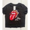 License Rolling Stones Women's Graphic Tee and Shorts Set, Black,