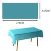 Pack of 3 Rectangular Tablecloths, Blue Lake Party Tablecloth, 137