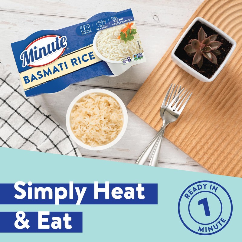 Minute Ready-to-Serve Basmati Rice, Microwavable Rice Cups, 8.8-Ounce Cups (Pack