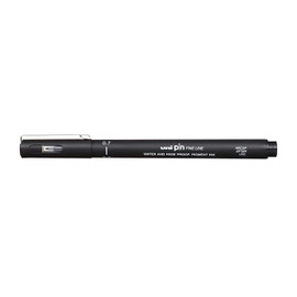 UNI-BALL PIN DRAWING PEN FINELINER ULTRA FINE LINE MARKER 0.8mm BLACK Ink - [Pack of 3]