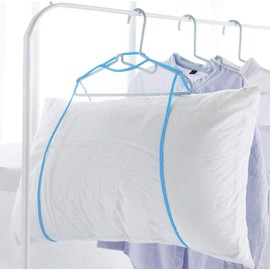 konten Pillow Drying Net, Set of 2, Pillow Drying Bag, Laundry Dry, Pillow, Net, Pillow, Stuffed Toy, Cushion, Zabuton, Clothesline, Hanger, Drying, Suitable for Rainy Season, Blue