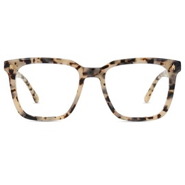 Firmoo Blue Light Filter Glasses without Prescription for Women/Men Large Frame Blue Light UV Safety Glasses Anti-Reflective Nerd Glasses Acetate, Tortoise