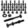 Zonon 12 Sets 1/2 x 4 Inch Black Carriage Bolt