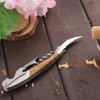 Korkenzieher, Smaier Premium All-in-1 Kellnermesser multifunktionaler mit Natur Ebenholzgriff Weinöffner
