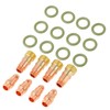 49pcs/set Gas Lens Alumina Nozzles Cups Collets Accessory Kit for
