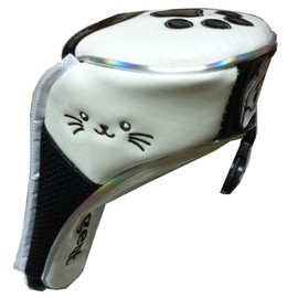 Golf Head Cover for Fairway Paw Magnetic (White/Black, Fairway For)