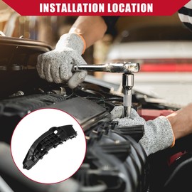 Hihaha No.525360R070 Bumper Bracket for Toyota RAV4 2019-2021 / Front Left / Heavy Duty Plastic / 1 Piece Black