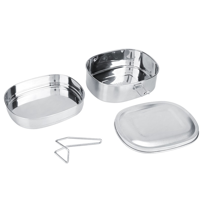 Double Layer Stainless Steel Lunch Box Bento Food Container Outdoor