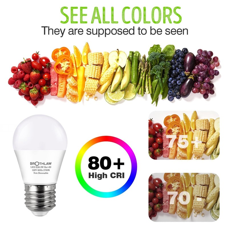 25 Watt Equivalent Light Bulbs, A15 LED Light 3W E26