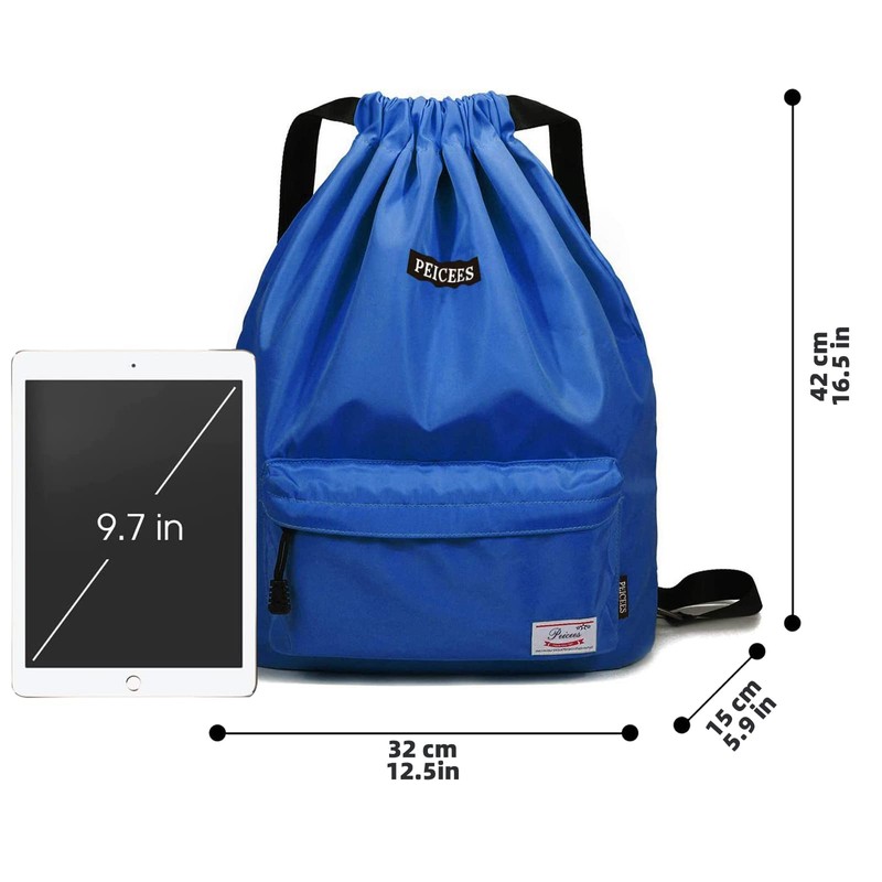 Peicees - Mochila deportiva impermeable con cordón para hombres y