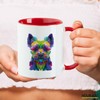 Huuraa Tea Cup Yorkshire Terrier Colourful Gift 330 ml Red