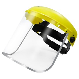 CCLIFE PROBAUWERK Transparent Adjustable Protective Face Shield with PC Visor and Adjustable Headband, Ideal for Welding, Metal Cutting and Splash and Forehead Protection