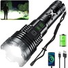 Grentay Grey&Black LED Flashlights High Lumens, 4500000LM Tactical Flashlight Rechargeable