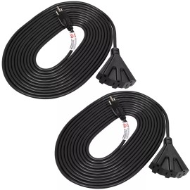 DEWENWILS 2 Pack 25 FT 25FT Outdoor Extension Cord, 16/3 SJTW Heavy Duty