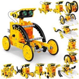 Robot Solare 12 in 1, Giocattolo Educativo con 190 Pezzi, Kit di Costruzione Solare DIY per Bambini 8+ Anni, per 8+ Anni Ragazzi Compleanno