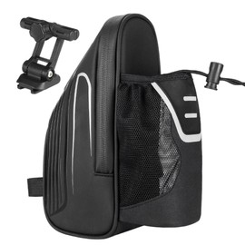 Bike Seat Bag Waterproof Reflective  Saddle Bag with Water Bottle Holder Under Seat Cycling Seat Pack for Mountain Road Bikes