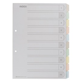 キングジム カラーインデックスA4 10山タイプ 907-10Y