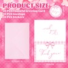 Whaline 30 Packs Pink Bow Thank You Cards Coquette Bowknot