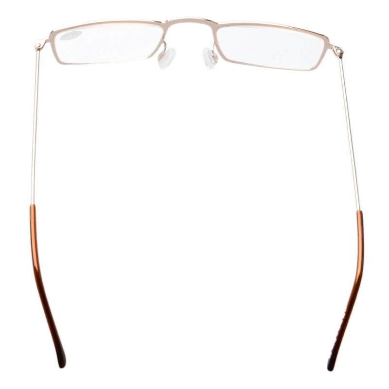 Eyekepper 5-Pack rostfrei Staal Rahmen Halb-AugenStil Lesebrille Leser Gold +1.5