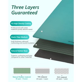 KEEP Professional Yoga Mat for Women and Men, 5mm Non-Slip Natural Rubber for Superior Grip, Eco-Friendly, Lightweight 74"x26" Exercise Mat for Pilates, and Fitness Workouts,Green