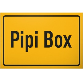 DankeDir! Pipi Box - 30 x 20 cm Sign - Funny Toilet Sign Toilet Sign Toilet Sign for Hanging Toilet - Men's Funny Guest Toilet Guest Toilet Decorative Wall Door Sign