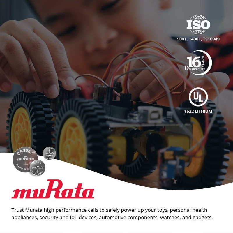 Murata CR1620 Battery DL1620 ECR1620 3V Lithium Coin Cell (5